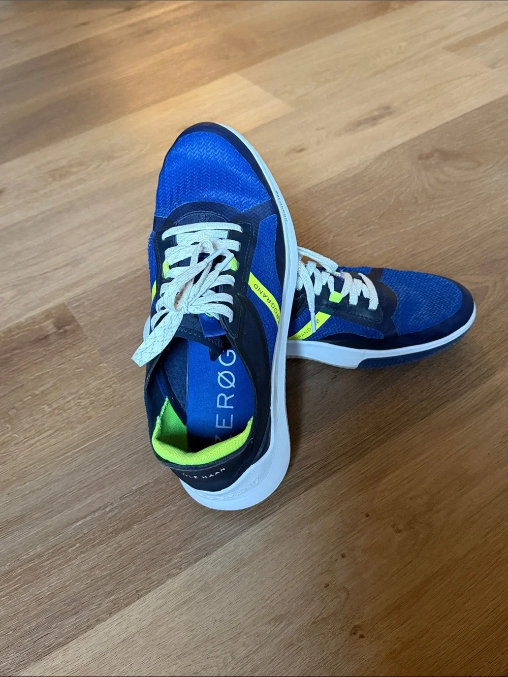 Cole Haan Blue & Neon Green ZERØGRAND Sneakers